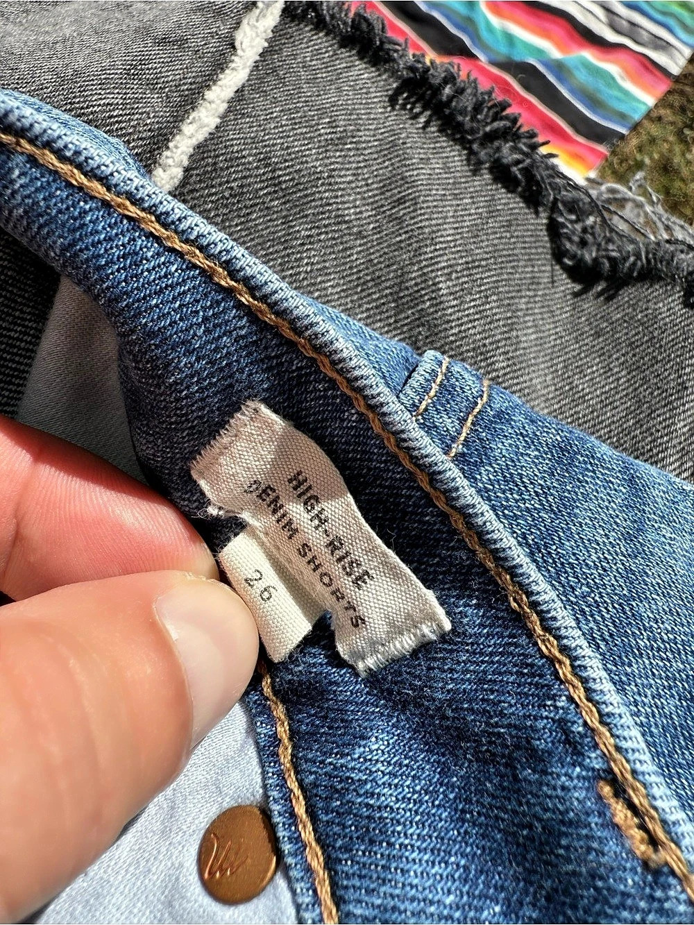 Madewell High-Rise Denim Shorts: Button-Front Edition Blue Waist 26 - Picture 4 of 4